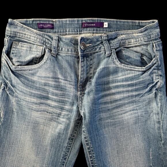 Vigoss New York Boot Jeans Juniors size 9 Bootcut Retro Cabincore Y2K Style - Picture 2 of 13